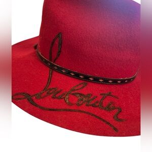 Vintage Smithbilt Hats Red Felt Hat – Custom Louboutin Etching